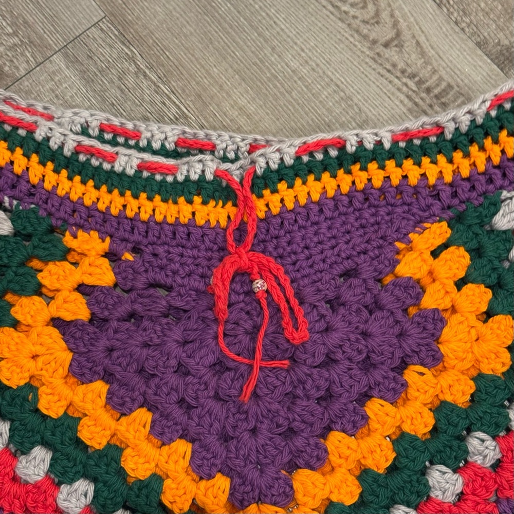 NEW Handmade Crochet Short Shorts With Scalloped Hem Colorful - Size Small - Picture 4 of 5